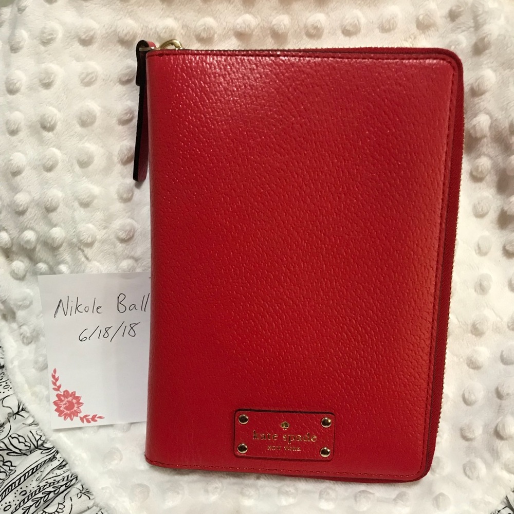 Kate Spade Red Wellesley Planner NWOT